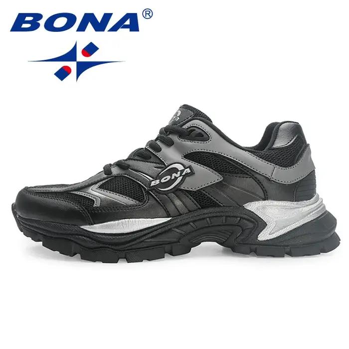 BONA-Chaussures de course sur route respirantes pour hommes, nouveaux créateurs, chaussures de march