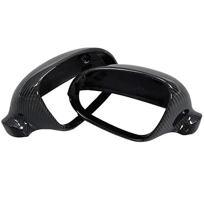 Couvercle de rétroviseur latéral en fibre de carbone pour VW Golf MK5 GTI Jetta 5 (noir brillant), P
