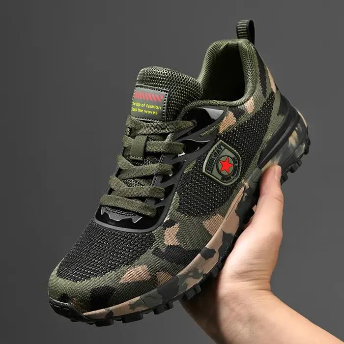Les chaussures de sport respirantes camouflage pour hommes sont confortables et antidérapantes à sem