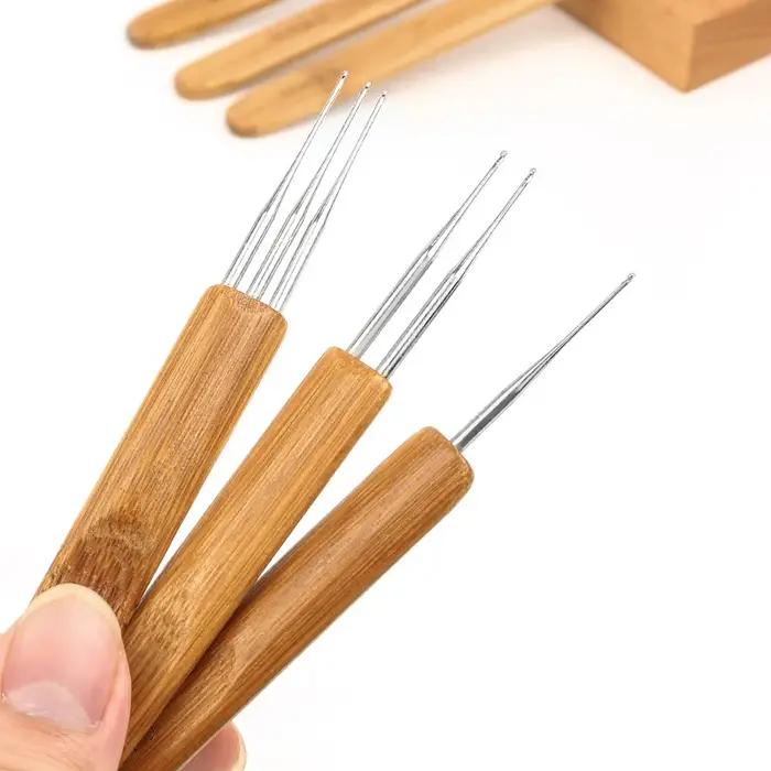 Dreadlocks en bois, 0.5mm/0.75mm, 1 pièce, outil pour tressage artisanal