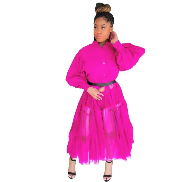 Robe chemise décontractée personnalisée grande taille pour femme vêtement d'été uni manches courtes boutonnage simple occasions quotidiennes sorties entre amis