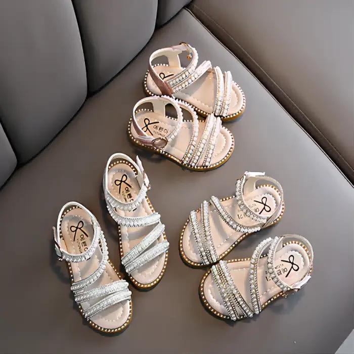 Fille sandales été mode enfants bébé filles Bling strass princesse unique sandales pour petite grand