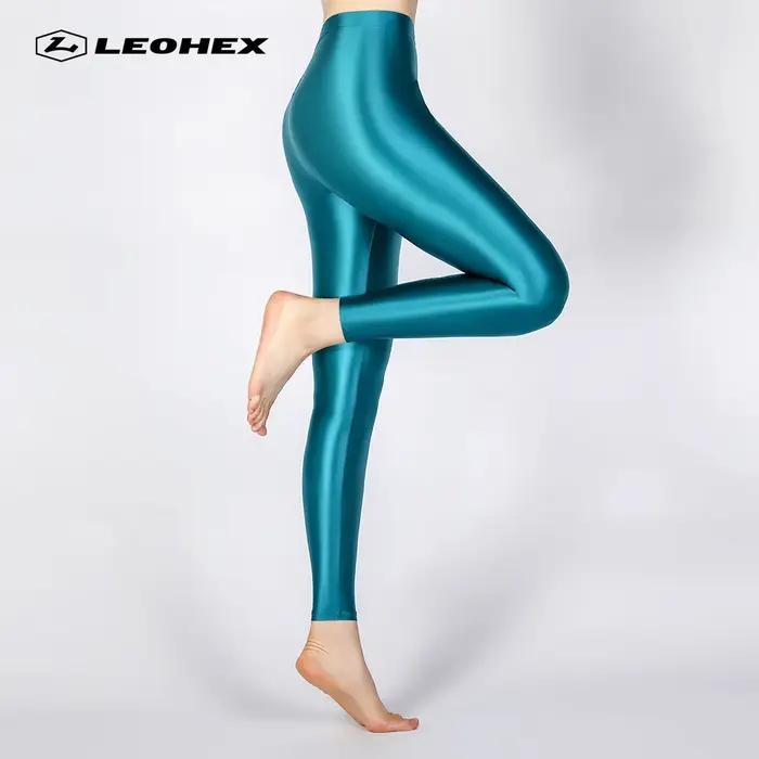 LEOHEX 2022 Sexy Satin brillant Leggings pantalon paillettes bas brillant japonais cheville longueur