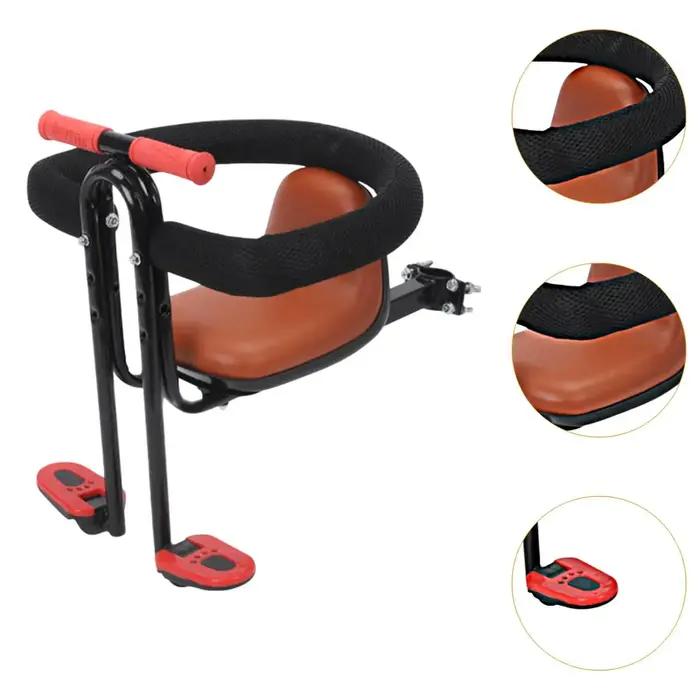 Siège de vélo pour enfant avec barrière de sécurité rembourré réglable pour vélo de route occasions familiales sorties en plein air