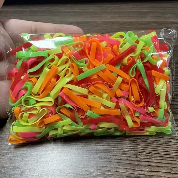 1000 pièces attaches de cheveux sans couture en vrac en gros-bande élastiques de cheveux de couleurs