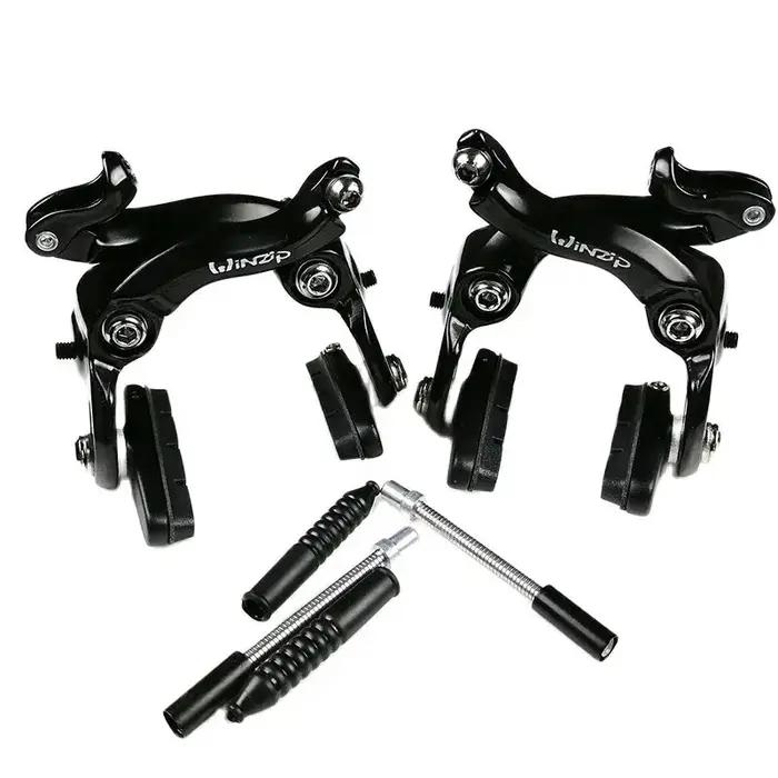 Frein de course Double Pivot V frein de route double serrure aluminium plaquettes inclus pour vélos de route sorties randonnées cyclisme nocturne