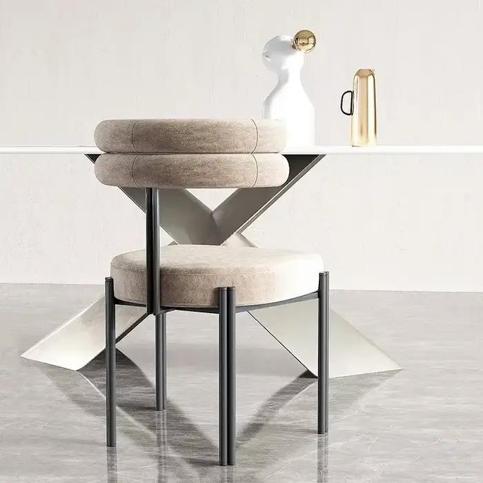 Chaise à dossier demi-périphérie, design d'inspiration italienne, parfaite pour la maison, les salon