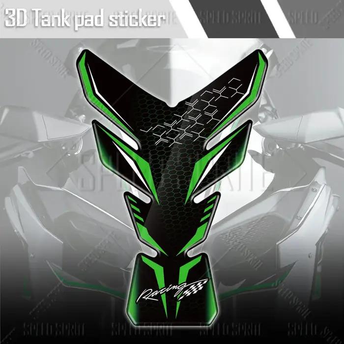 Autocollant 3D pour tampon de réservoir de moto, autocollant de protection pour Ninja400 Z900 Z1000
