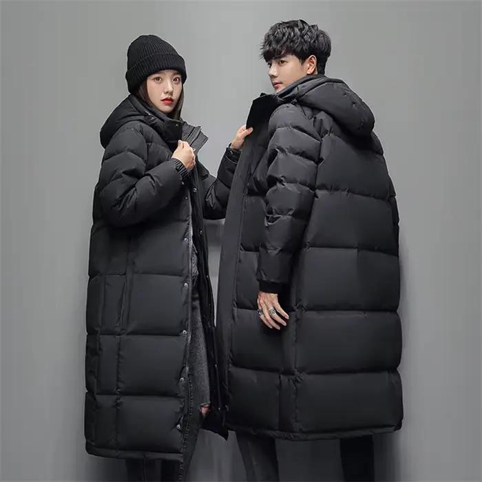 FGKKS 2025 Couple hiver doudoune mode classique mince Style coréen duvet de canard blanc hommes Long
