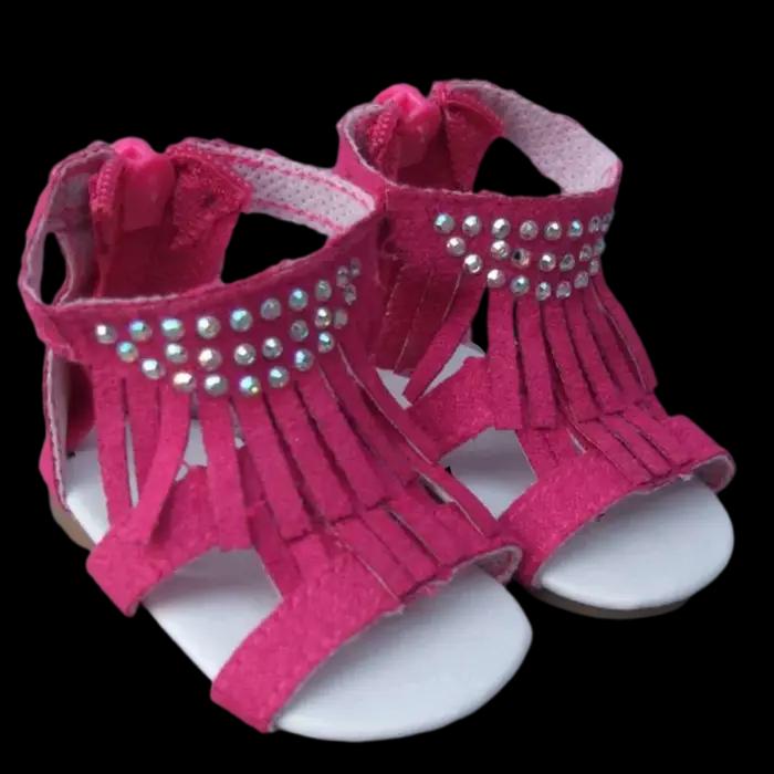 Chaussures d'été pour poupée fille de 18 pouces, Jean, chaussures de poupée de 7cm pour bébé Reborn