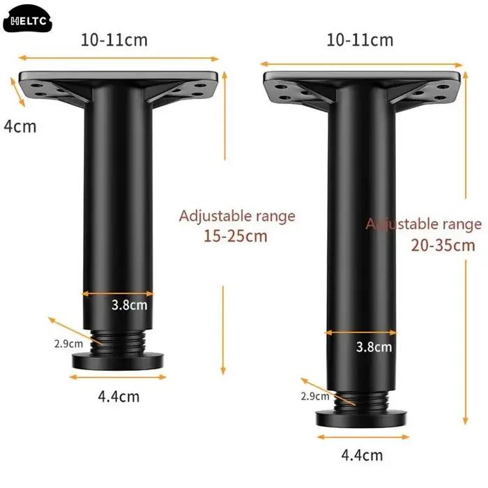 Pied de support de faisceau de lit réglable télescopique, pied de meubles en plastique renforcé, jam