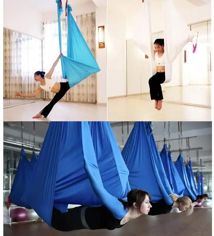 Hamac de Yoga aérien de 5.5 Yards, balançoire de Fitness pour l'inversion de Yoga antigravité, flexi
