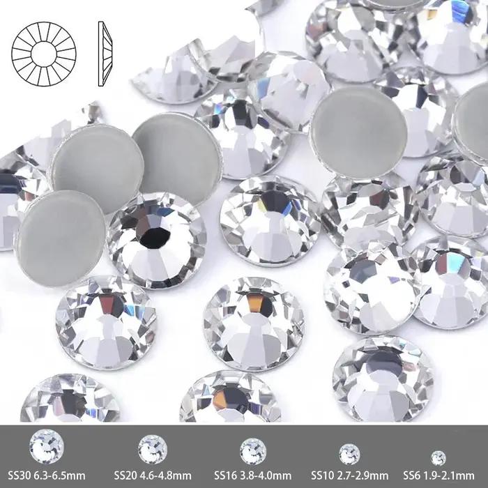 Hotfix Strass cristal clair AB Flatback fer sur Strass pierres correcteurs à chaud Strass pour coutu
