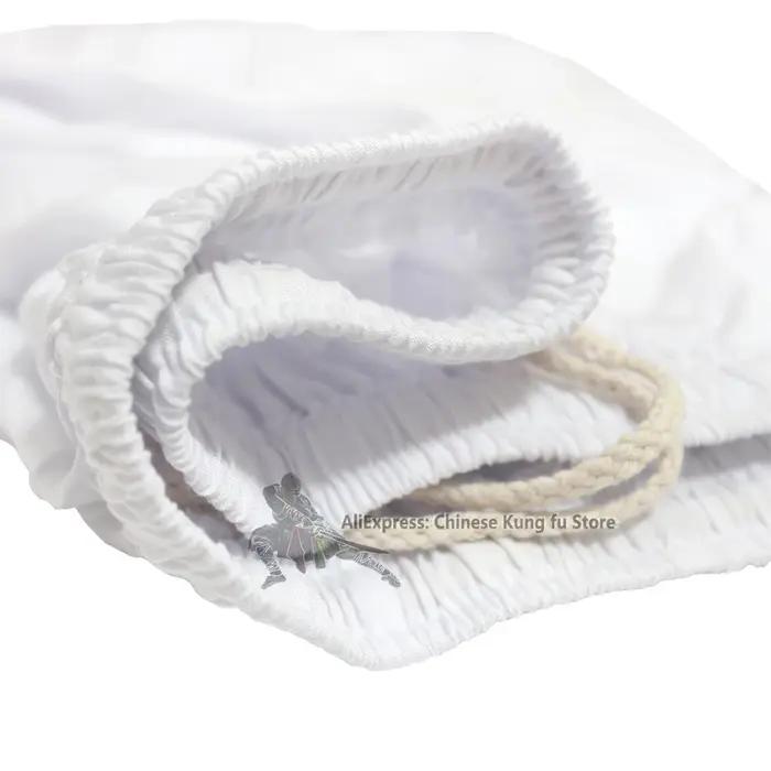 Pantalons en coton pour enfants et adultes, Kung fu Tai chi, arts martiaux, Wing Chun, noir et blanc
