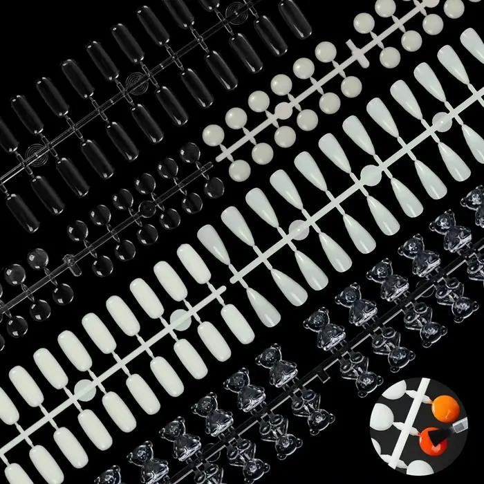 120/240 pièces Pack faux ongles conseils couleur carte pratique affichage montrant étagère outils ma
