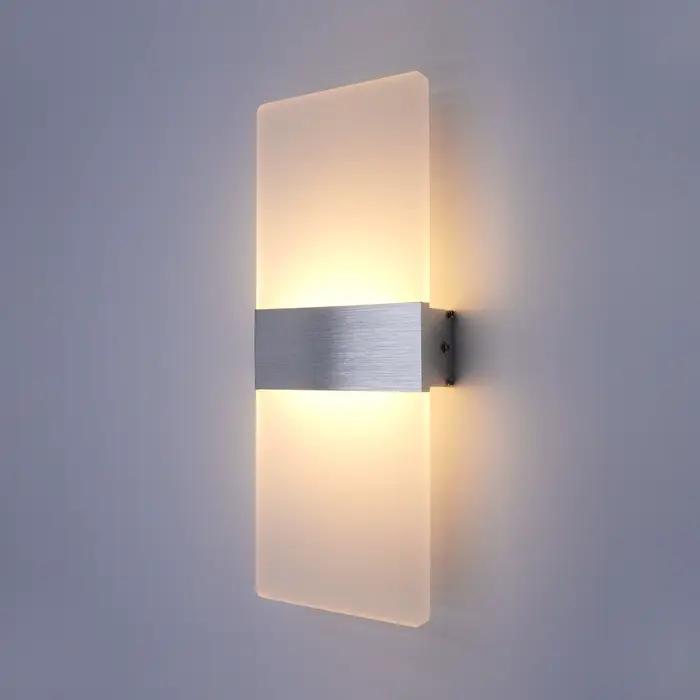 Applique murale minimaliste moderne, applique murale LED intérieure, fil dur en aluminium acrylique,