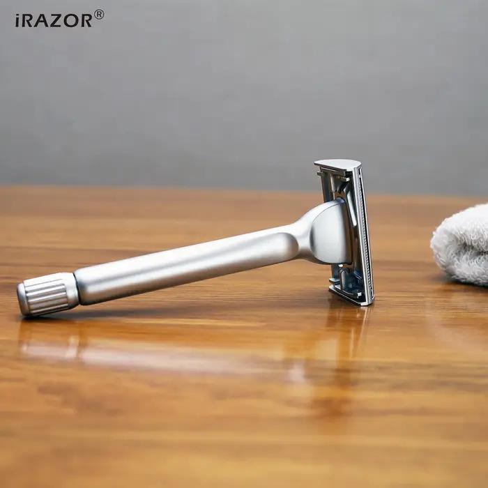 IRAZOR – rasoir de sécurité à Double bord pour hommes, nouveau Design papillon lourd, avec 10 rechar