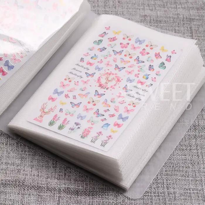Livre de rangement d'autocollants pour ongles, 100 fentes, livre de Collection vide, support organis
