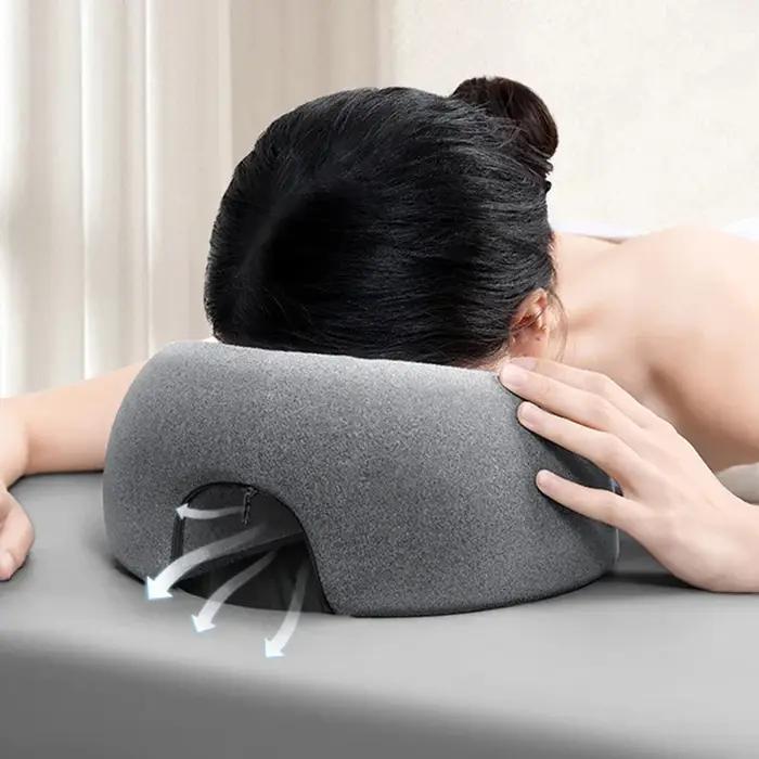 Oreiller ergonomique en mousse à mémoire de forme pour salon de beauté, massage à domicile, repos au