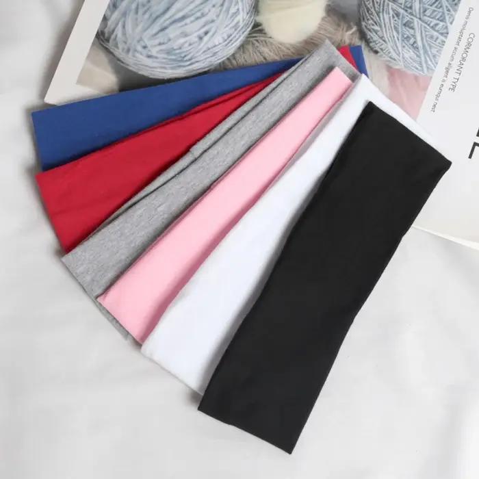 Bandaux élastiques de sport pour femmes bandes solides pour course à pied fitness yoga maquillage extensible accessoire pour cheveux
