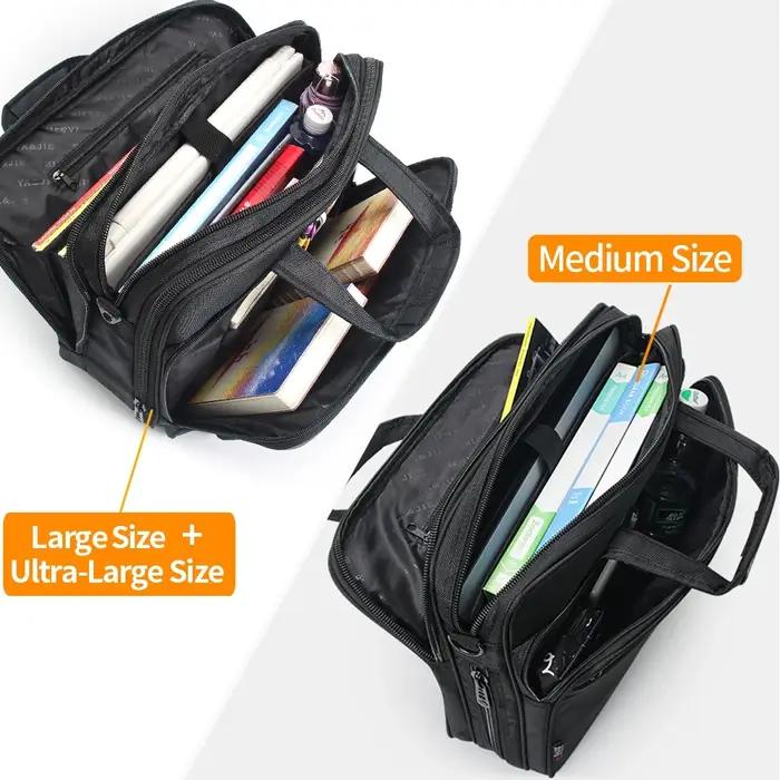 Porte-documents de grande capacité pour hommes, sac d'affaires 15.6 pouces 17 pouces 19 pouces, sac