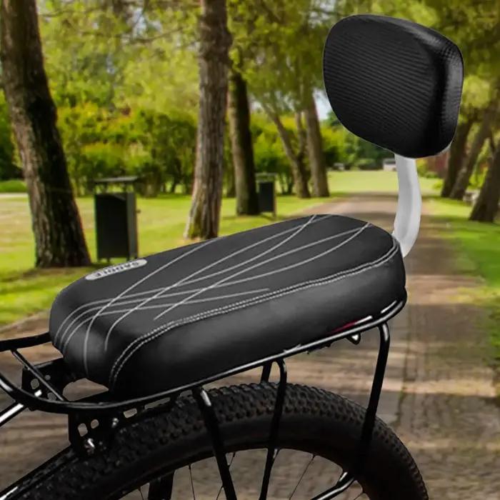Siège arrière de vélo pour enfant avec poignée accoudoirs repose-pieds tapis de siège dossier intégré sécurité confort vélo enfant randonnée quotidienne