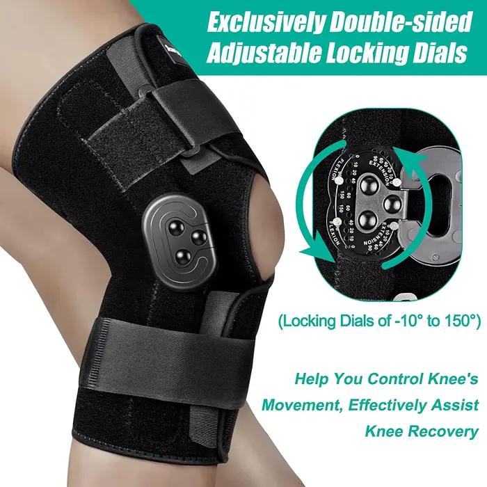 Genouillère articulée réglable pour douleur arthrite ménisque - Support stabilisateur latéral