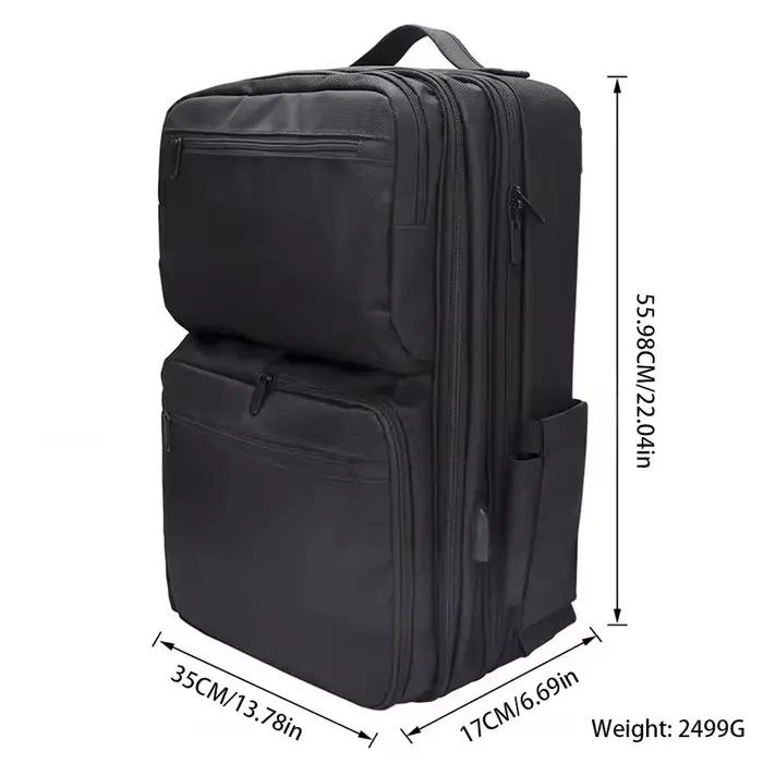 Sac à dos de voyage de maquillage avec grand sac coulissant de rangement de cosmétiques, plateaux de