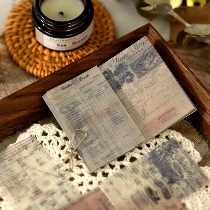 Papier Vintage pour décoration de téléphone, 50 pièces, fournitures de papeterie rétro, papier tourn