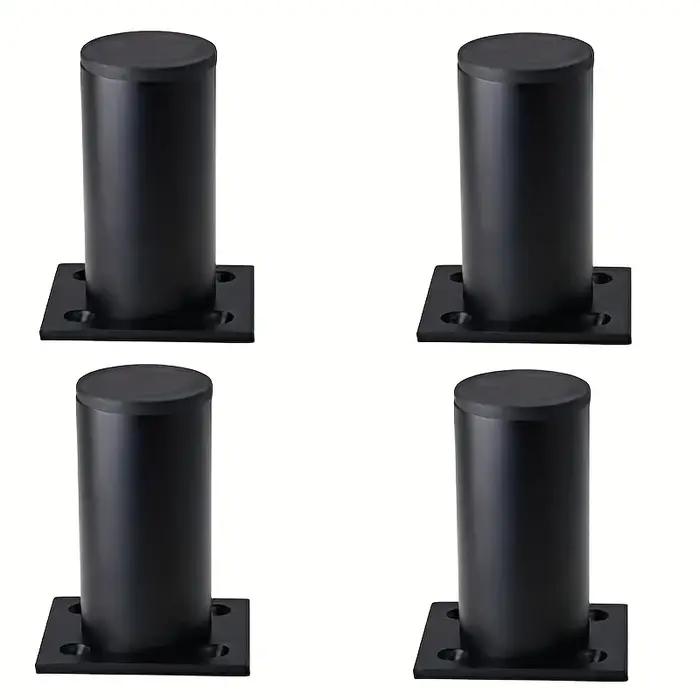 4 pièces pieds de meubles épaissies en alliage d'aluminium pieds d'armoire avec vis pieds réglables