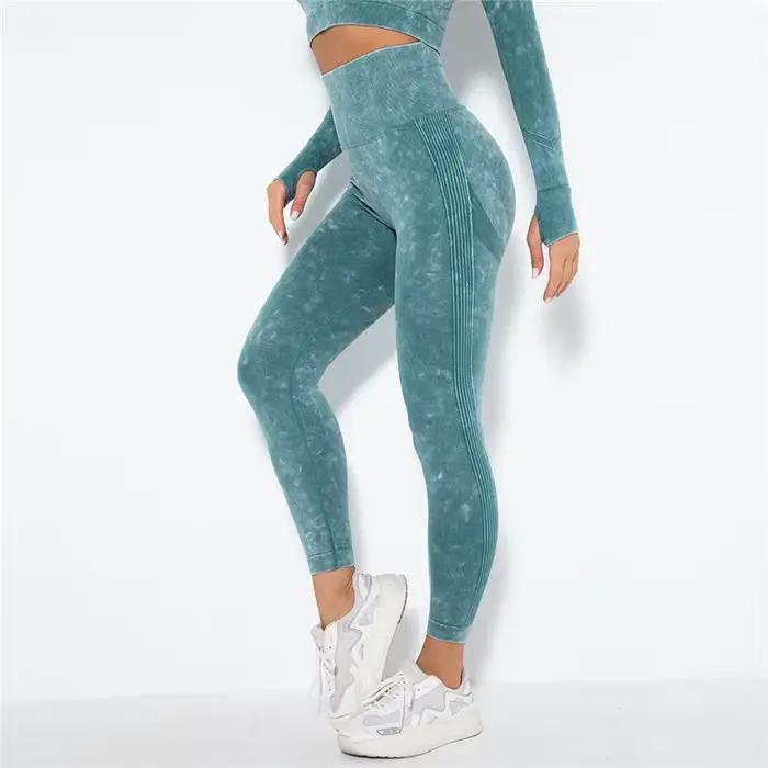Leggings de Yoga femme sans couture - Pantalons sport fitness course entraînement gym extensibles
