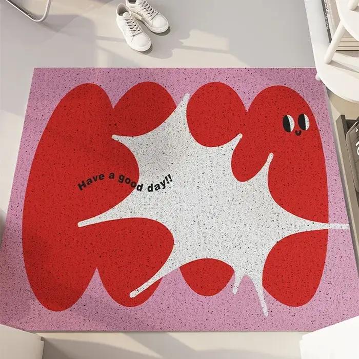 Tapis d'exterieur en polymere dessin anime decoration maison bienvenue entrée maison occassions speciales cadeau amusant durable resistant elements