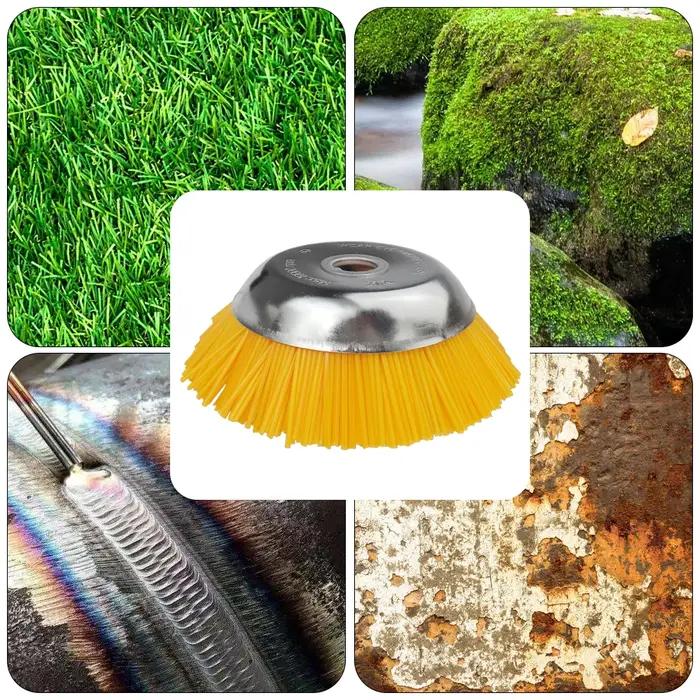 Machine de désherbage pour aménagement paysager, 6/8 pouces, brosse rotative pour mauvaises herbes,