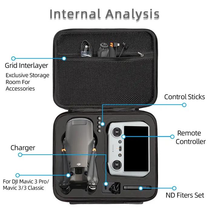 Étui de transport portable pour DJI Mavic 3 Pro Classic, valise de protection, sac de rangement étan