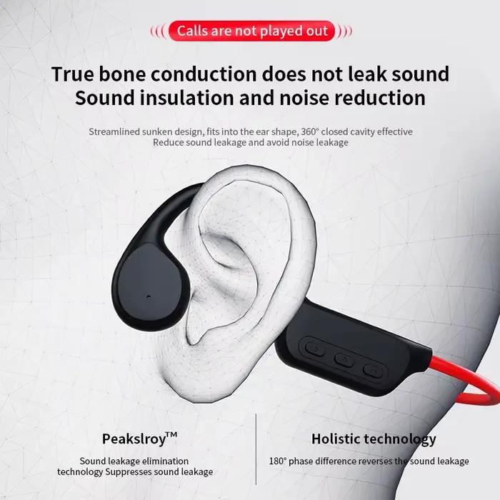 POLVCDG casque à Conduction osseuse IPX8 32GB Bluetooth 5.3 casque de natation sans fil avec Microph