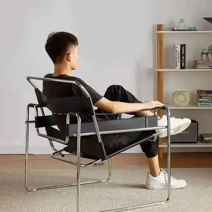 Vassili – chaise de loisirs nordique Simple, chaise Simple, Photo médiévale, réseau de Style industr