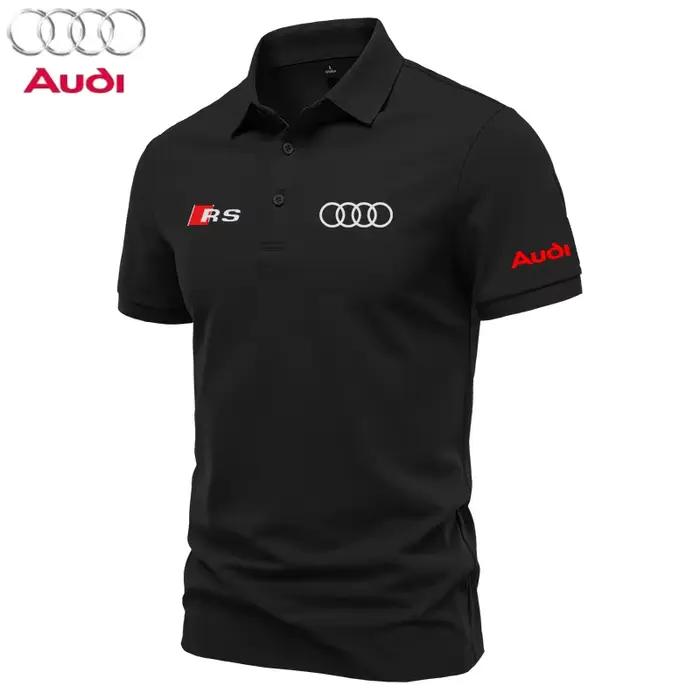 T-shirt à revers de haute qualité, chemise à manches courtes pour assistant de magasin Audi car 4S,