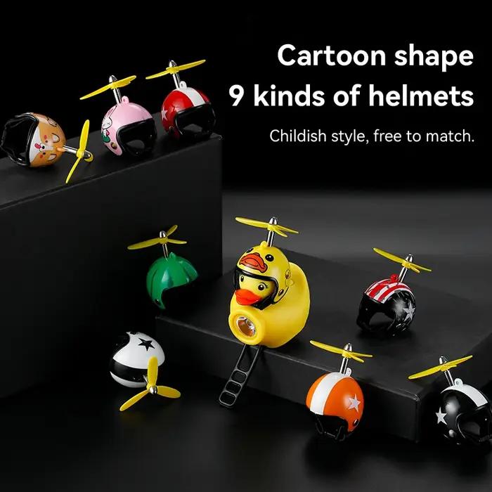 Lumière de vélo pour enfants, équitation de nuit, petit canard jaune, sonnette pour enfants, lampe d
