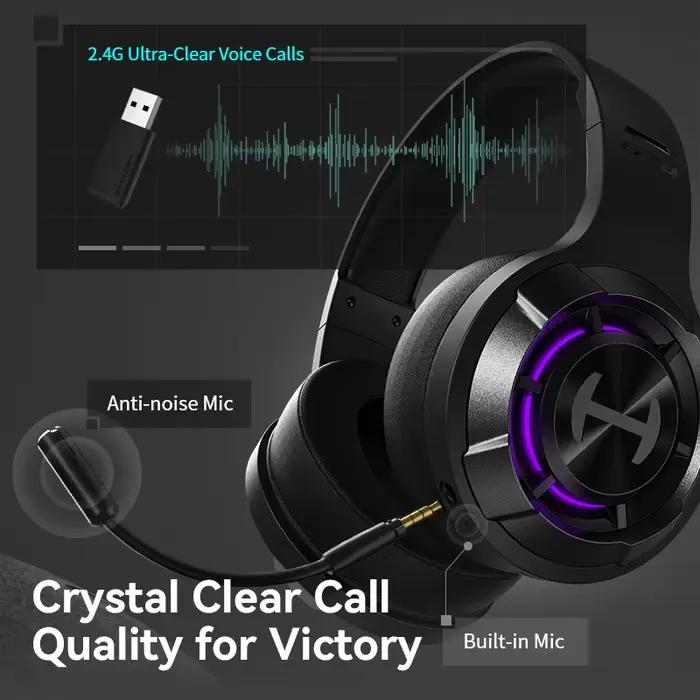 HECATE by Edifier-Casque sans fil Bluetooth 2.4, Connexion mode touristes, Casque de jeu pour PC, di
