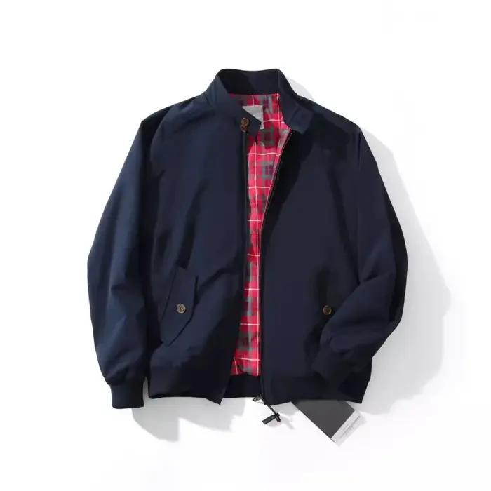 Manteau Homme Printemps-Automne Style Américain Rétro, Col Montant Fin, Manches Longues, Veste Simpl