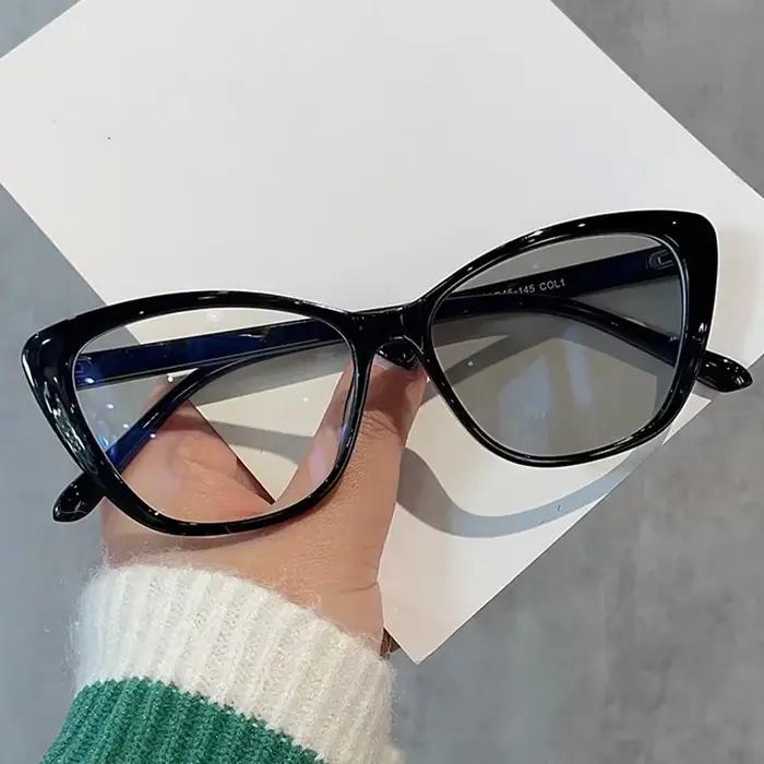 Lunettes de myopie photochromiques d'extérieur pour femmes, unisexe, Vintage, œil de chat, moins dio