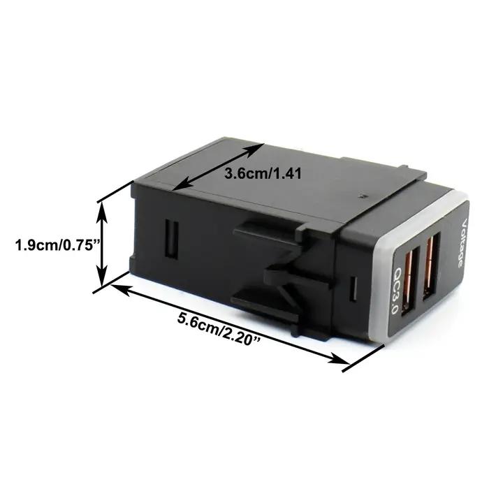 Adaptateur de charge rapide pour téléphone, QC 3.0, double USB, câble 12V pour Nissan Power Adapter,