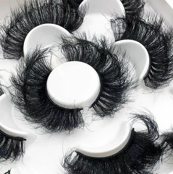 Faux cils de vison naturels moelleux, cils individuels, extension dense, outil de maquillage en gros