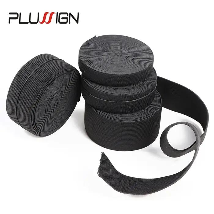 Bande élastique noire pour perruques, 5 mètres de largeur, 1.5-4cm, Spandex, garniture de ceinture,