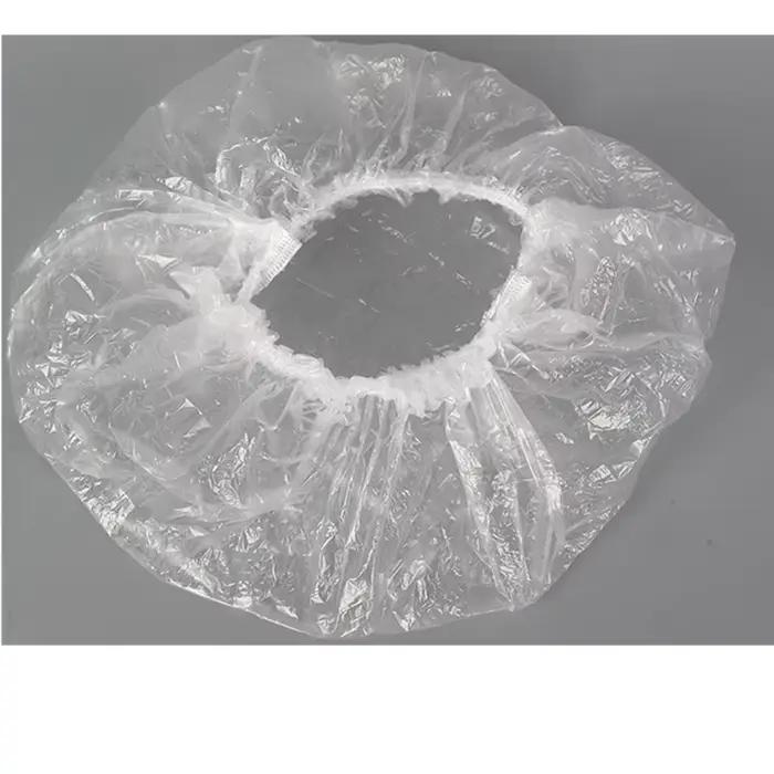50/pièces/ensemble jetable en plastique douche bonnet de cheveux femmes imperméable rose Salon de Sp