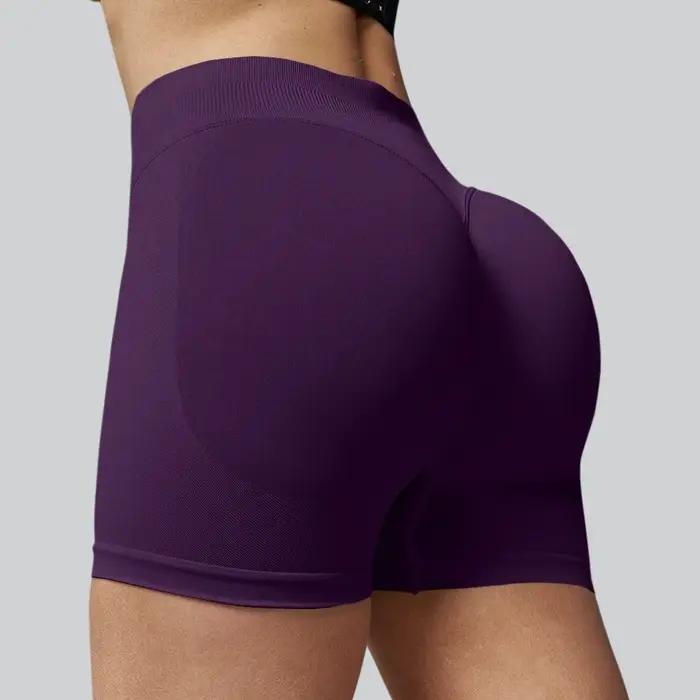 Shorts de yoga taille haute sans couture pour femmes, shorts de sport push-up pour le fitness, sécha
