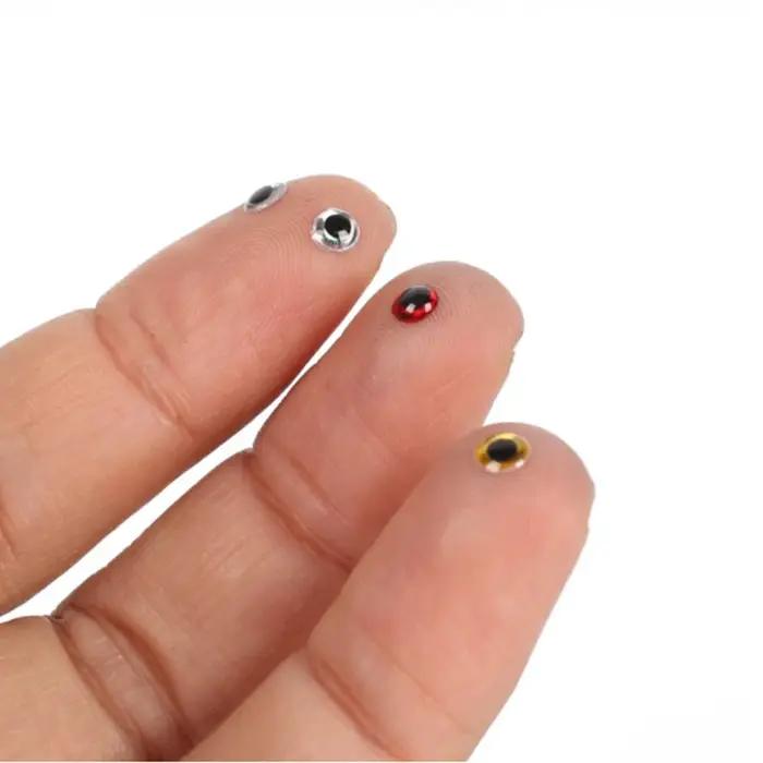 Lot de 100 leurres holographiques 3D pour la pêche à la mouche, 3/4/5/6mm, matériel pour attraper de