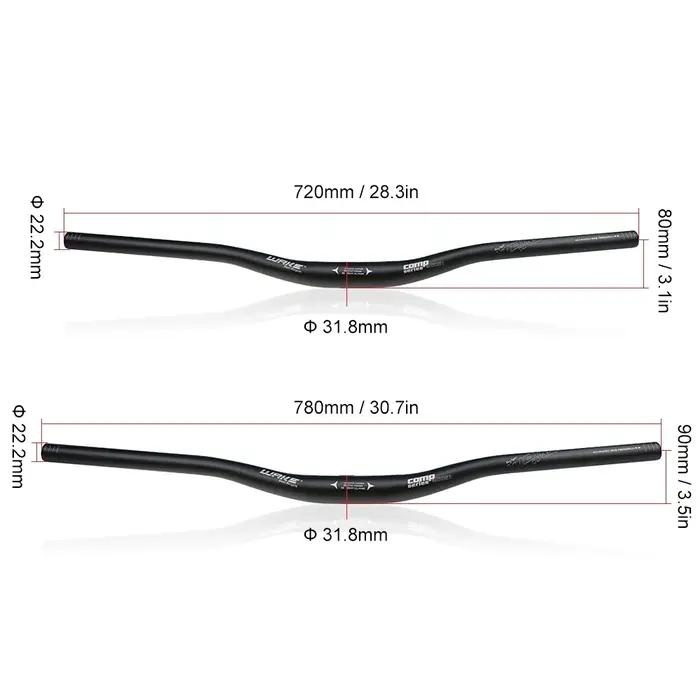 Guidon de vélo de montagne guidon de vtt guidon de vélo barre montante 720/780mm barre de poignée de