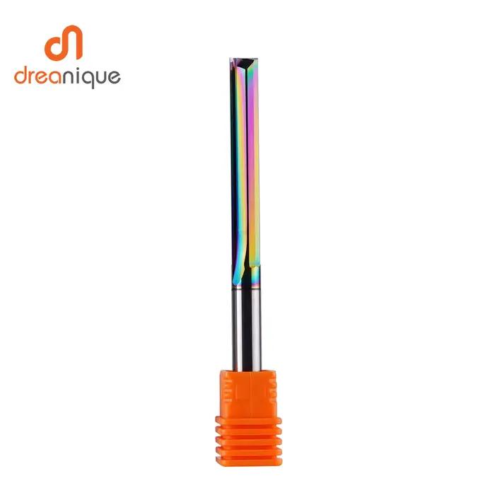 Fraise à rainurer droite en carbure à 2 cannelures avec revêtement DLC, tige de 3,175, 4, 6, 8 mm, 1