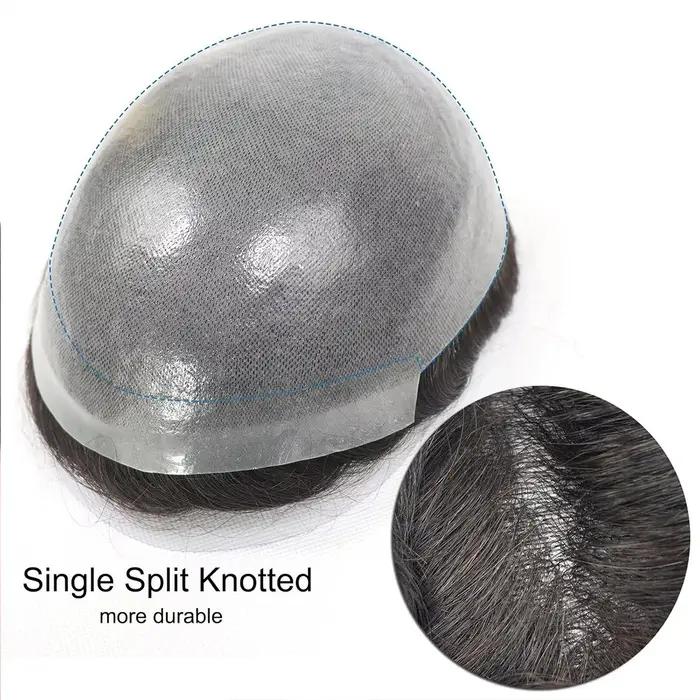 Toupet de peau fine, cheveux naturels, naissance des cheveux naturelle, prothèse capillaire à Double